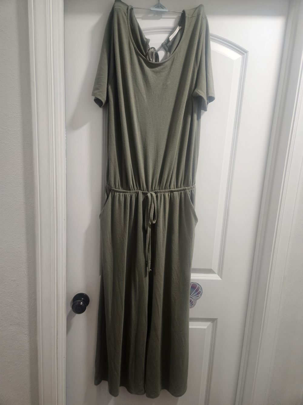 Zenana Outfitters Women's Sage Green One Piece Romper Ankle Length Size XL
